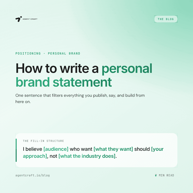 How to Write a Personal Brand Statement (Structure + Examples)