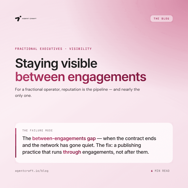 Personal Branding for Fractional Executives: Visible Between Roles
