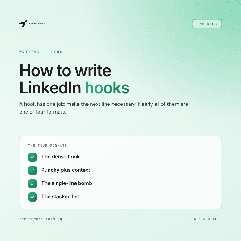 How to Write LinkedIn Hooks: The Four Formats That Work
