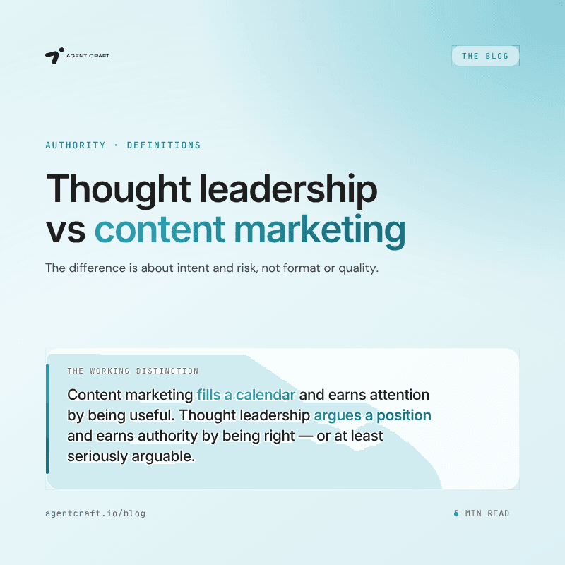 Thought Leadership vs Content Marketing: The Difference That Matters